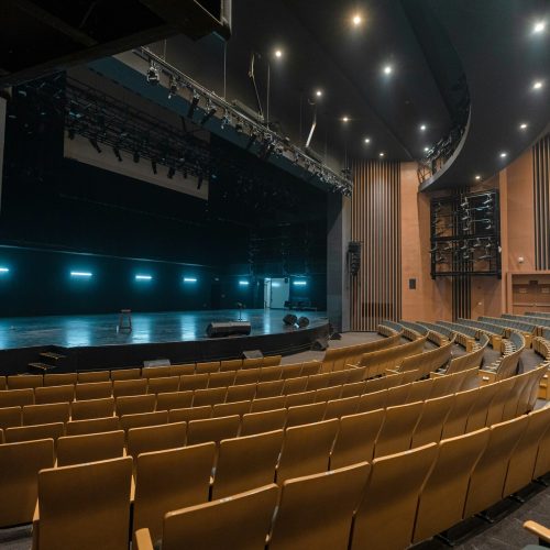 Empty theatre auditorium and stage